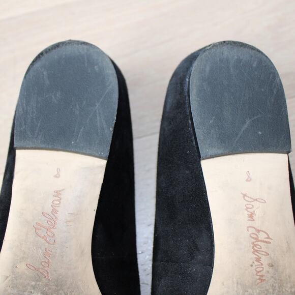 SAM EDELMAN Ruby Keyhole Flat Pointed Toe Slip On Black | 8 - Picture 7 of 7